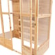 Victorian wooden greenhouse interior planter detail