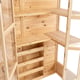 Victorian wooden greenhouse foldable interior shelving
