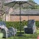 GardenMust Haves Elizabeth 3m Tilting Garden Parasol Mouse Grey