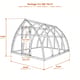 Norhage Tre 300 10x13 wooden greenhouse dimensions diagram