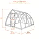 Norhage Tre 300 10x20 wooden greenhouse dimensions diagram