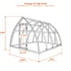 Norhage Tre 300 10x26 wooden greenhouse dimensions diagram