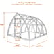 Norhage Tre 300 10x33 wooden greenhouse dimensions diagram