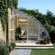 Norhage Vegg 300 lean-to greenhouse with the door open