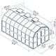 Palram Canopia Grand Gardener 8x16 greenhouse dimensions