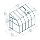 Palram Canopia Sun Room 6x10 White lean-to greenhouse dimensions