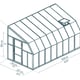 Palram Canopia Sun Room 8x16 White lean-to greenhouse dimensions