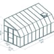 Palram Canopia Sun Room 8x18 White lean-to greenhouse dimensions