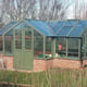 Swallow Swan 8x17 Wooden Greenhouse Dwarf Wall Bracken Finish