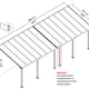 Palram Patio Cover Olympia 3x8 Dimensions