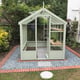 Swallow Kingfisher 6x8 Painted Wooden Greenhouse