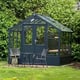 Swallow Raven 8x8 Wooden Greenhouse in Midnight Paint