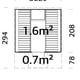 Palmako Anita 1.6 Wooden Home Sauna Plan Dimensions