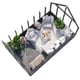 Palmako Emilia L 10x16 Wooden Greenhouse Painted Grey