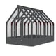 Palmako Emilia M 8x12 Wooden Greenhouse Painted Grey