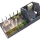 Palmako Emilia M+ 8x18 Wooden Greenhouse with Tool Shed Painted Grey