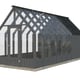 Palmako Emilia M+ 8x18 Wooden Greenhouse with Tool Shed Painted Grey