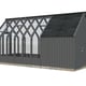 Palmako Emilia M+ 8x18 Wooden Greenhouse with Tool Shed Painted Grey