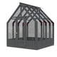 Palmako Emilia S 8x8 Wooden Greenhouse Painted Grey