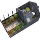 Palmako Emilia S+ 8x14 Wooden Greenhouse with Shed Painted Grey