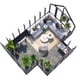Palmako Emilia XL 14x18 T-Shaped Wooden Greenhouse Painted Grey