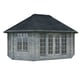 Palmako Hanna 4.2m x 5.7m Octagonal Log Cabin Grey Dip