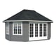 Palmako Hanna 4.2m x 5.7m Octagonal Log Cabin with Painted Finish