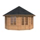 Palmako Hanna 4.2m x 4.2m Corner Log Cabin Brown Dip