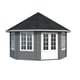 Palmako Hanna 4.2m x 4.2m Corner Log Cabin with Painted Finish