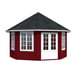 Palmako Hanna 4.2m x 4.2m Corner Log Cabin with Red Paint