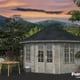 Palmako Hanna 4.2m x 4.2m Corner Log Cabin with Grey Dip