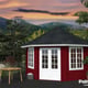 Palmako Hanna 4.2m x 4.2m Corner Log Cabin with Red Painted Finish