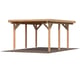 Palmako Karl 11.7 Wooden Carport Brown Dip