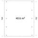 Palmako Karl 40.6 Wooden Carport Floorplan