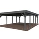 Palmako Karl 40.6 Wooden Carport Grey Paint