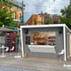 Palmako Kira 3.5m x 2.3m Wooden Kiosk with Grey and White Paint