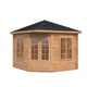 Palmako Melanie 2.8m x 2.8m Corner Log Cabin Brown Dip