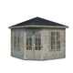 Palmako Melanie 2.8m x 2.8m Corner Log Cabin Grey Dip