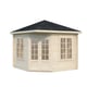 Palmako Melanie 2.8m x 2.8m Corner Log Cabin White Dip