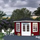 Palmako Melanie 2.8m x 2.8m Corner Log Cabin with Red Painted Finish