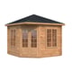 Palmako Melanie 3.3m x 3.3m Corner Log Cabin Brown Dip