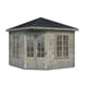 Palmako Melanie 3.3m x 3.3m Corner Log Cabin Grey Dip