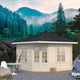 Palmako Melanie 3.3m x 3.3m Corner Log Cabin with White Dip