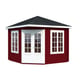 Palmako Melanie 3.3m x 3.3m Corner Log Cabin with Red Paint