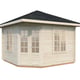 Palmako Melanie 3.3m x 3.3m Corner Log Cabin White Dip