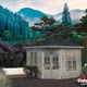 Palmako Melanie 3.3m x 3.3m Corner Log Cabin with Grey Dip