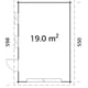 Palmako Rasmus 5.5m x 3.6m Wooden Garage Dimensions