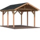 Palmako Robert 11.7 Carport Brown Dip