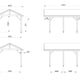 Palmako Robert 11.7 Carport Dimensions