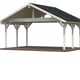 Palmako Robert 20.6 Wooden Carport White Dip